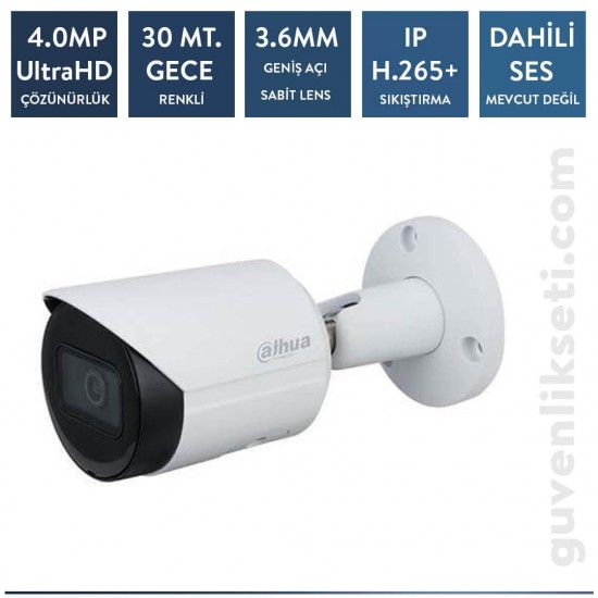 Dahua IPC-HFW2431S-S-0360B-S2 4 MP H.265+ IR Bullet Starlight Kamera(30m IR)